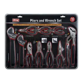 10-pc Assorted PLIERS and WRENCH SET - 3618-0