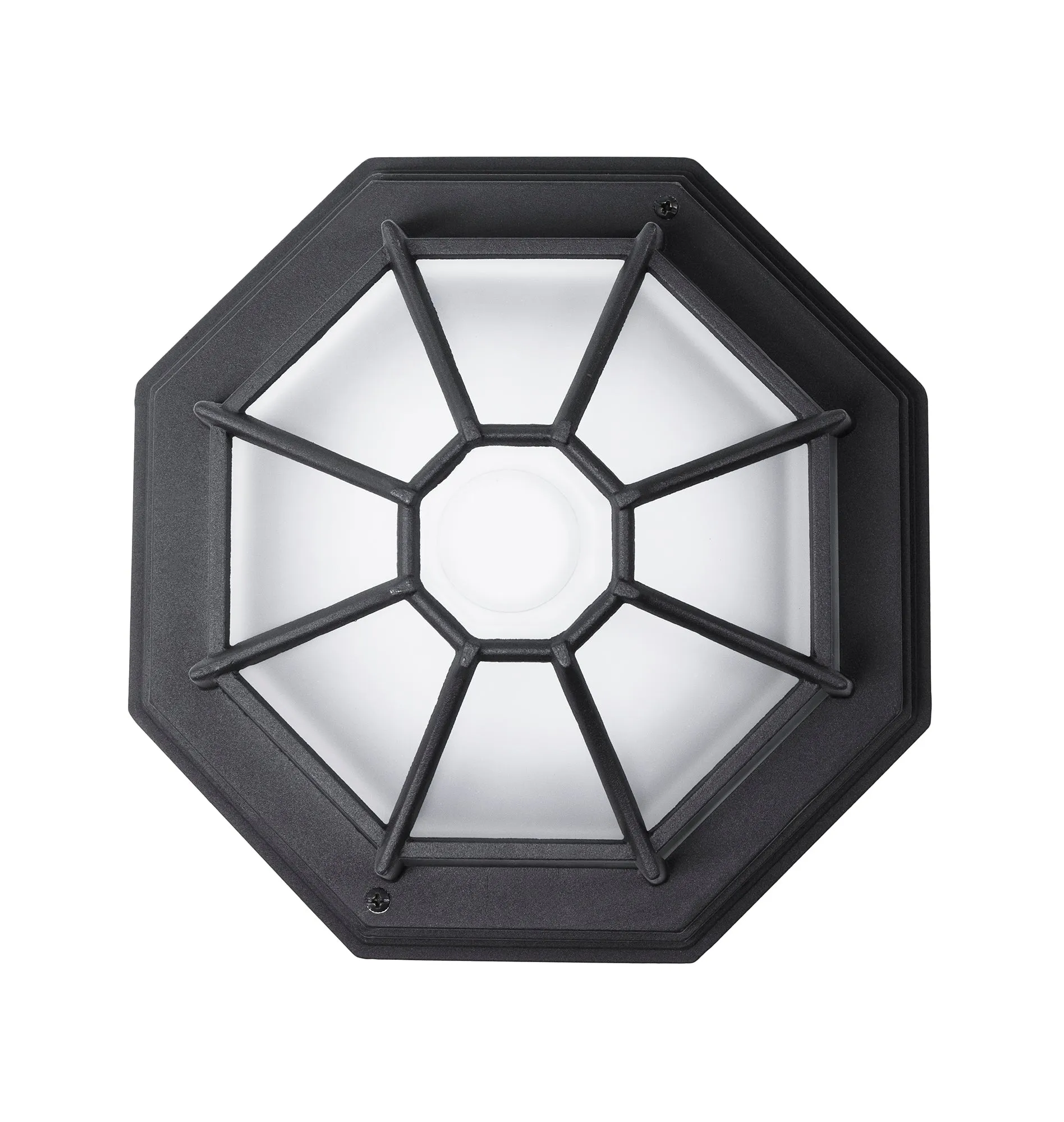 10.6” Integrated LED Nautical Bulkhead Ceiling Mount Light, 1250 Lumens, 3K, Black Finish