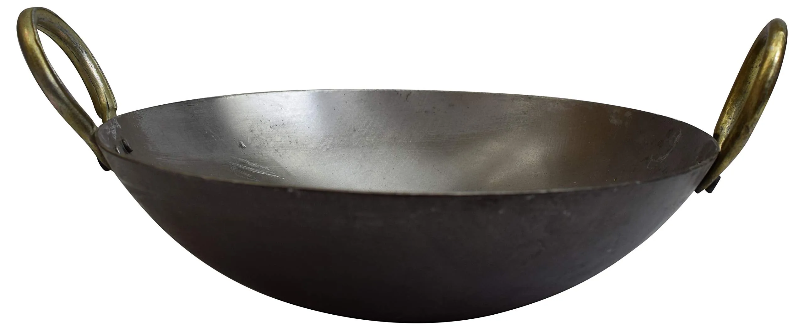 11 Inch Indian Pure Iron Loha Kadhai Deep Frying Pan Kadhai For Frying, Cooking by Marshal