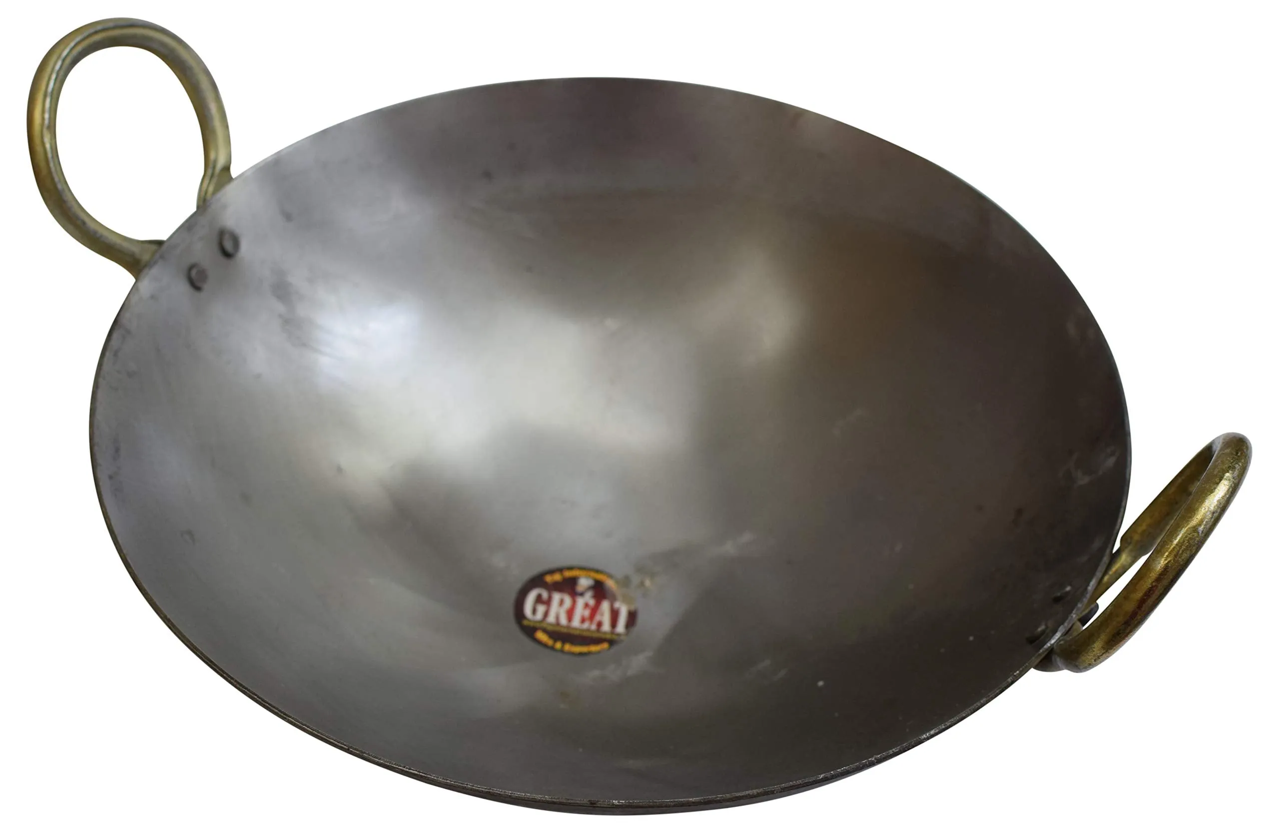 11 Inch Indian Pure Iron Loha Kadhai Deep Frying Pan Kadhai For Frying, Cooking by Marshal