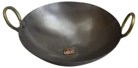 11 Inch Indian Pure Iron Loha Kadhai Deep Frying Pan Kadhai For Frying, Cooking by Marshal