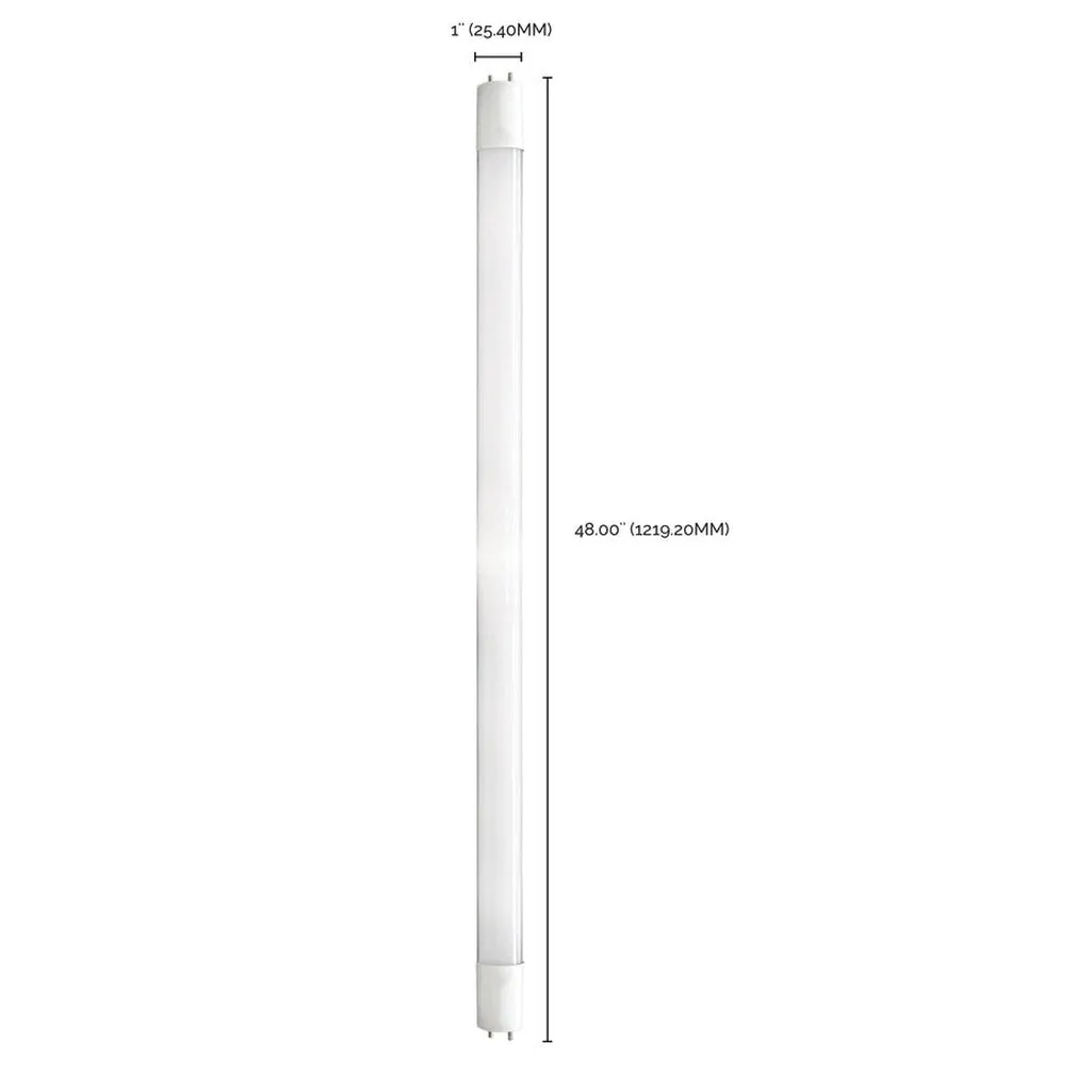 14W - 48 Inch - T8 LED - 5000K - Medium Bi Pin base - 82 CRI - 50000 Average rated hours -Type B Ballast Bypass - 1800 Lumens - Assembled in the USA - 25-Pack