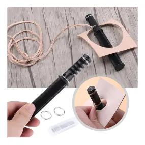 1pc Leather Cord Knife Hand Rotary Cutting Wire Cutter Leather Strip Strap Leathercraft Tools Cord Knife With 3 Blade