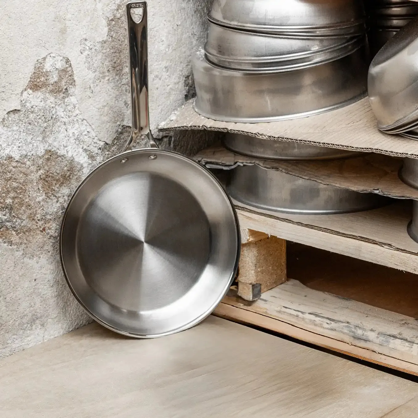 2 stainless steel Frying pans Set