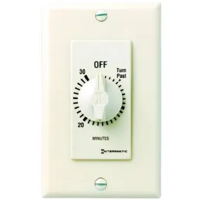 20 Amp 30-Minutes In-Wall Spring Wound Timer Switch Light Almond