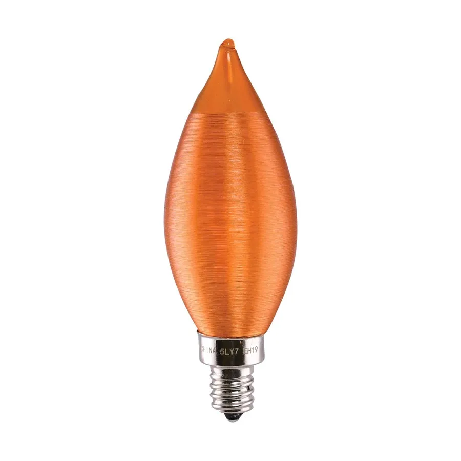 2W CA11 LED - Satin Spun Amber - Candelabra base - 2100K - 120V