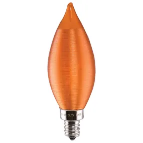 2W CA11 LED - Satin Spun Amber - Candelabra base - 2100K - 120V