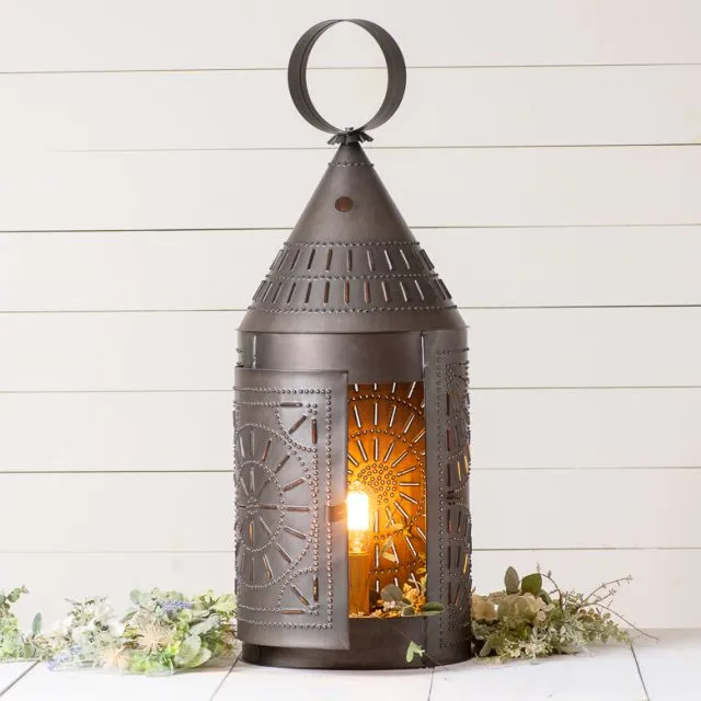 36-Inch Tinner's Lantern with Chisel in Kettle Black