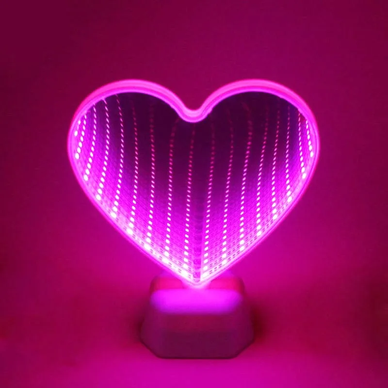 3D LED Night Light Love Heart Lamp