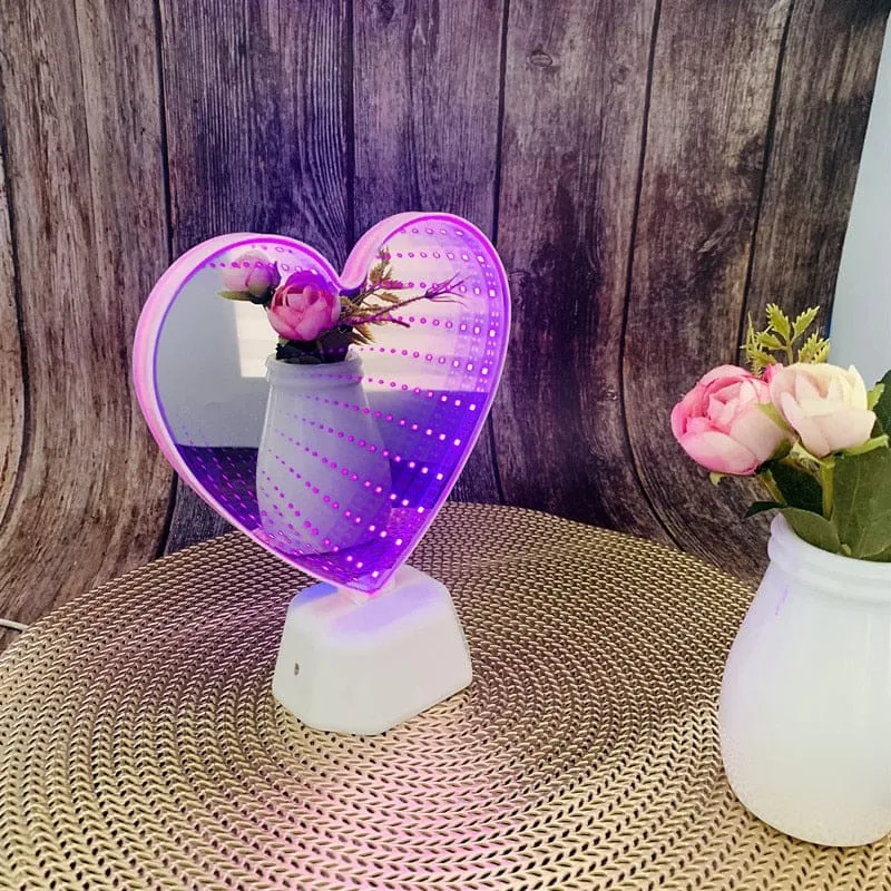 3D LED Night Light Love Heart Lamp