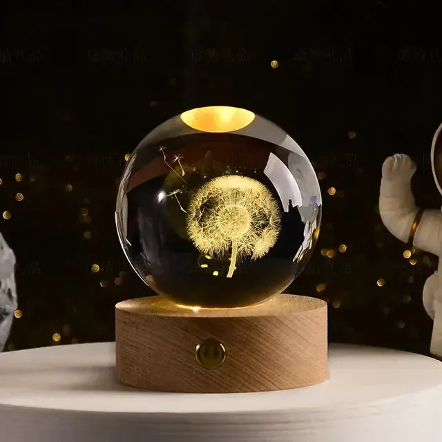 3D Night Crystal Ball