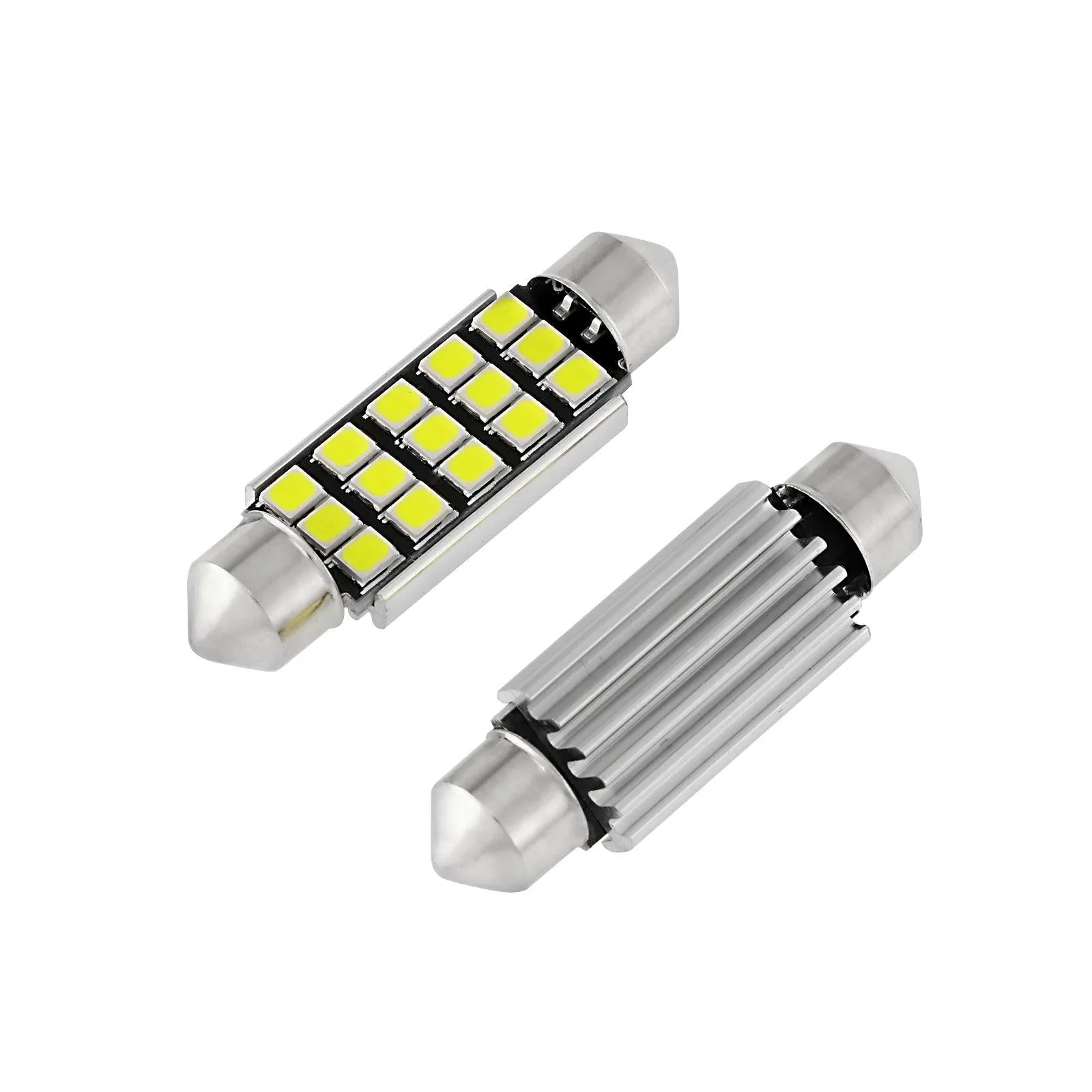 41MM 578 211-2 212-2 214-2 1.61" Festoon LED Interior/Dome/Map/License Plate Light Bulbs 2.7W 500LM 6500K White | 2 Bulbs