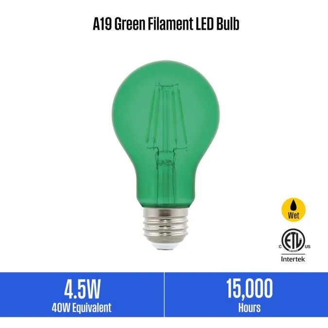 4.5 Watt (40 Watt Equivalent) A19 Filament LED Light Bulb