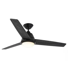 52" 4 Speed Wall Control Ceiling Fan with LED Lighting