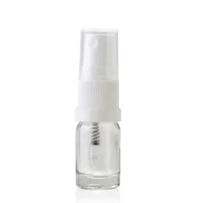 5ml Clear Glass Spray Bottle (White Atomiser)