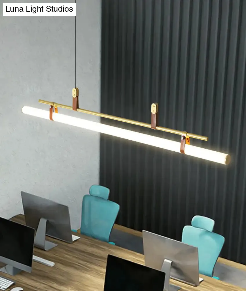 Acrylic Island Pendant Light: Sleek Pole Design with LED: Perfect for Dining Room