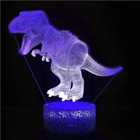 Acrylic Table Lamp 3D Dinosaur Figure USB LED Lights for Home Room Decoration Night Lights