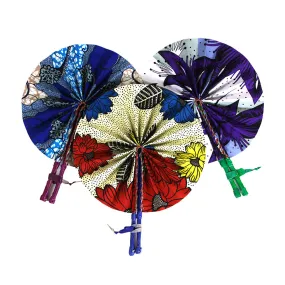 African Print Leather Folding Fans *RESTOCKED*