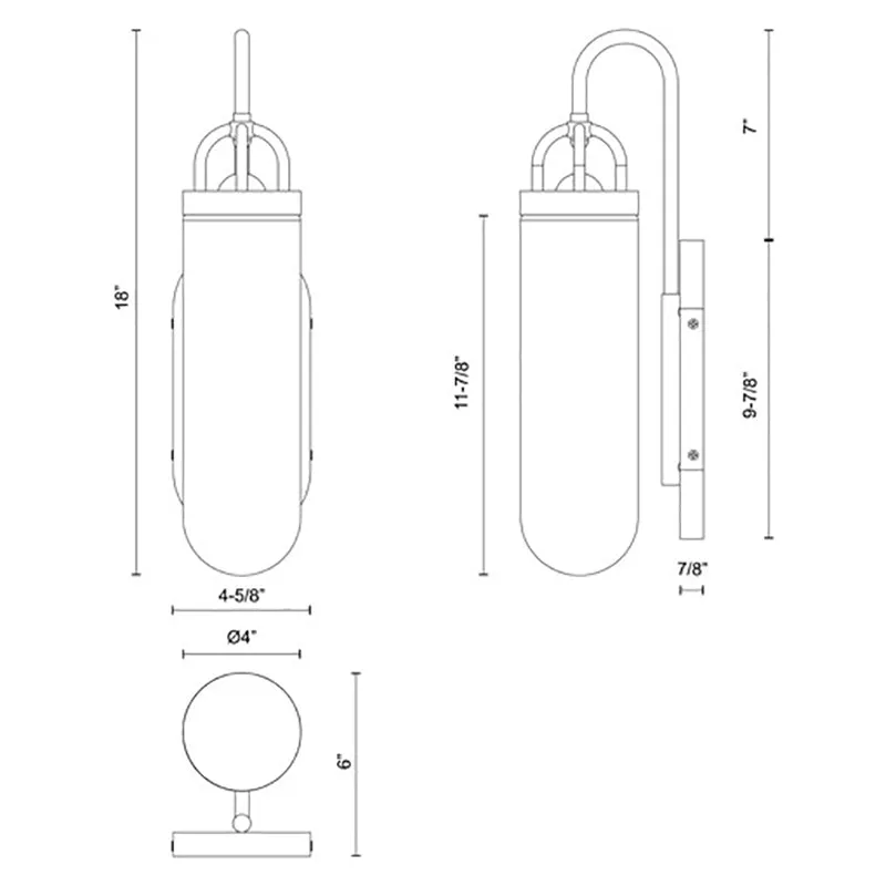 Alora Mood EW461101 Lancaster 1-lt 18" Tall Outdoor Wall Sconce