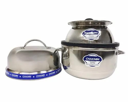 ANNA ALUMINIUM Stainless Steel Choodarapetty|Thermal Rice Cooker, 1 Liter