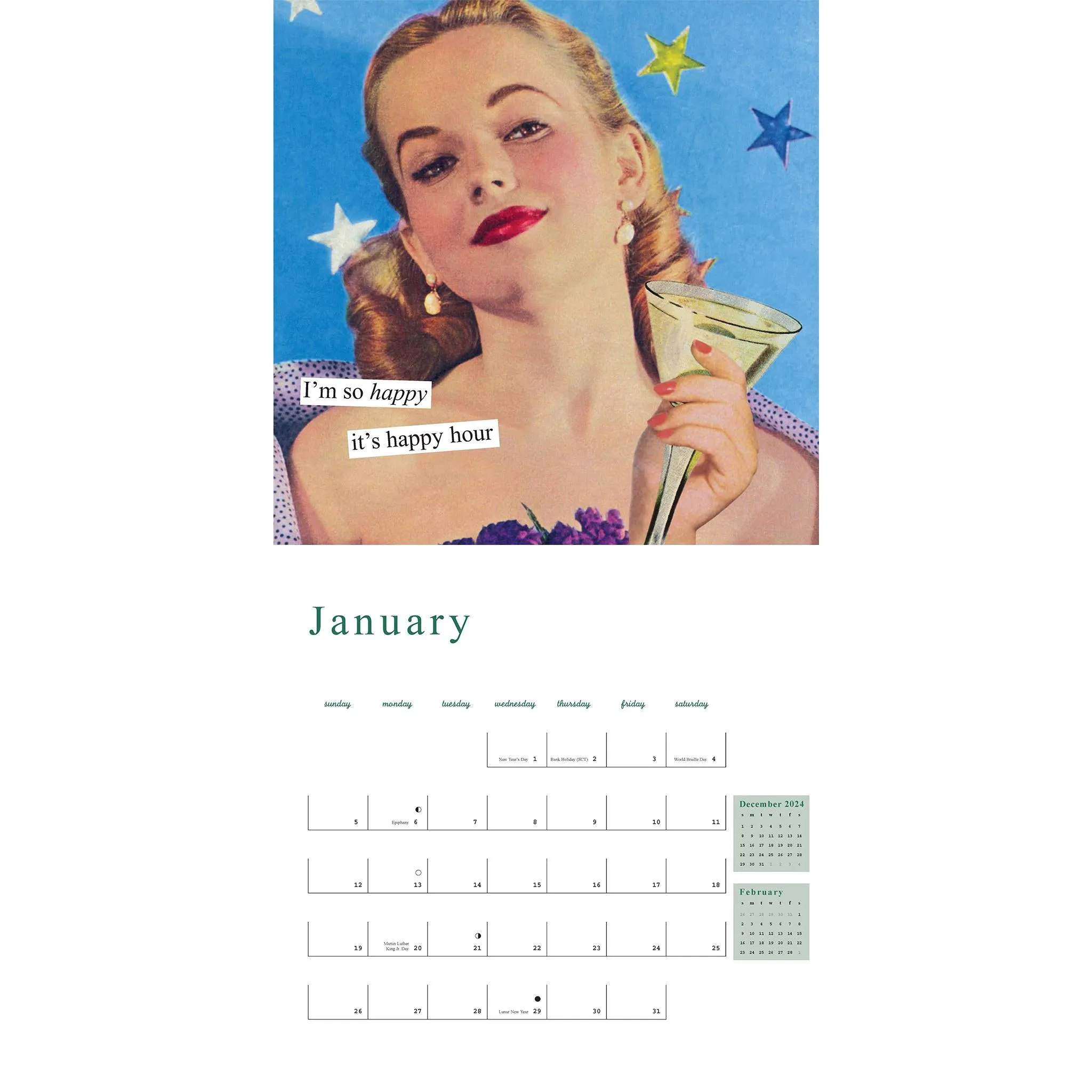 Anne Taintor Wall 2025 Calendar