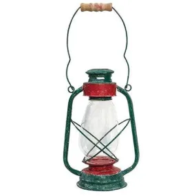 Antiqued Green & Red Lantern