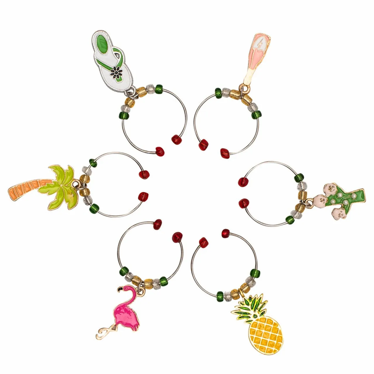 Avanti Wine Charms - Tropical Set Of 6