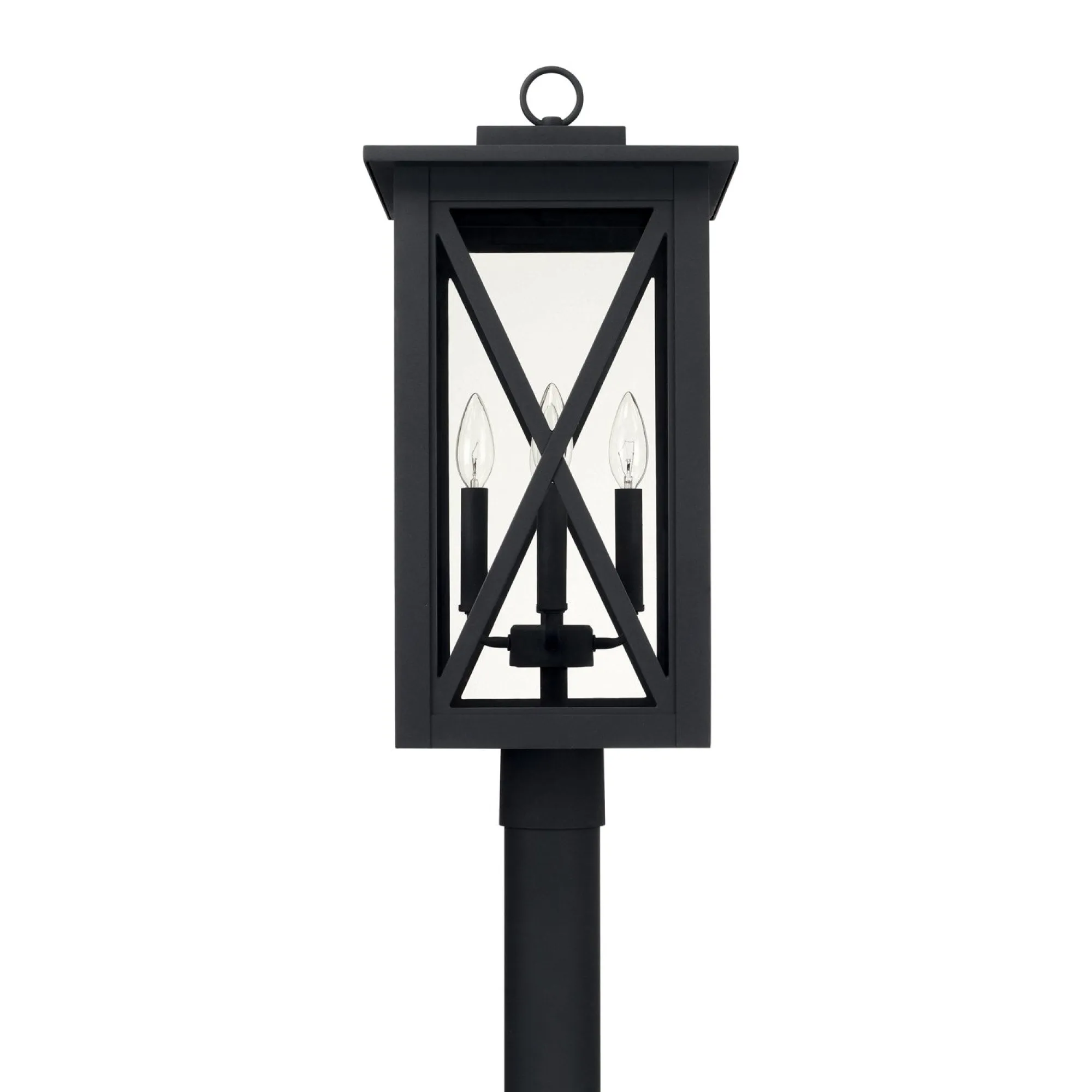 Avondale Coastal Outdoor Post Lantern - Black