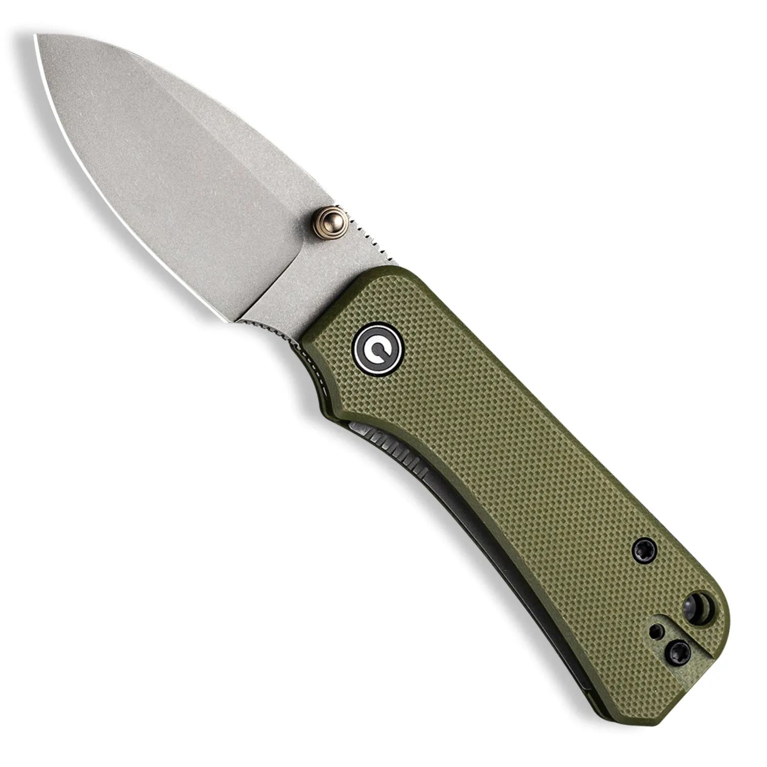 Baby Banter Pocket Knife - OD Green G10 - Gray Stonewash Nitro V