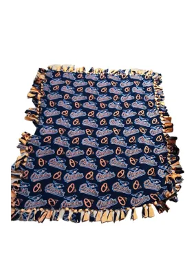 Baltimore Orioles MLB Hand Made Throw Blanket Blue/Orange (Size: 60 x 50)