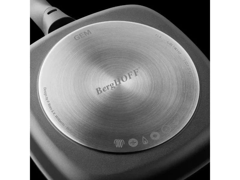 BergHOFF GEM 9Pc Non-stick Cast Aluminum Cookware Set, Black