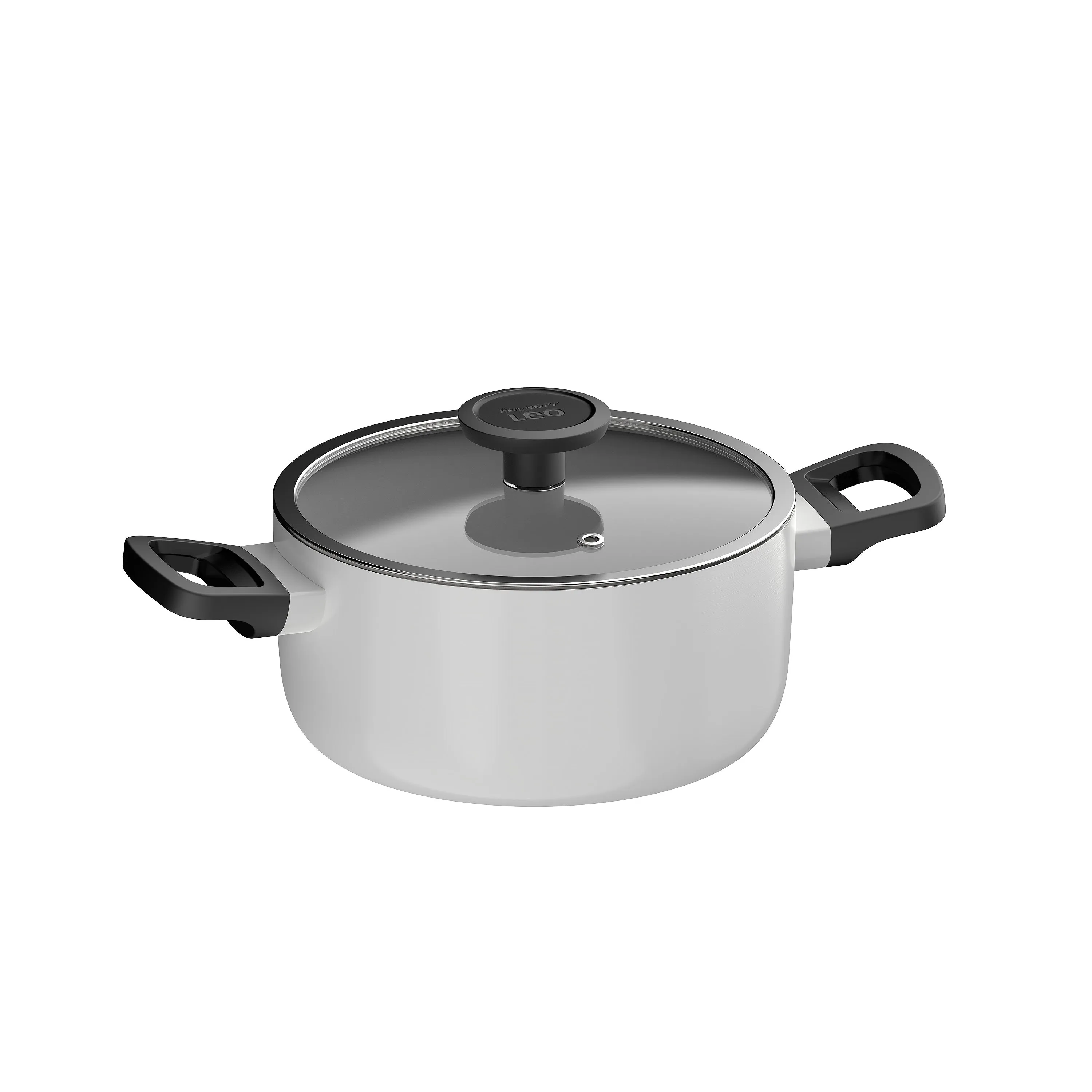 BergHOFF Leo Glints Nonstick Recycled Aluminum Stockpot 8", 3qt. With Glass Lid