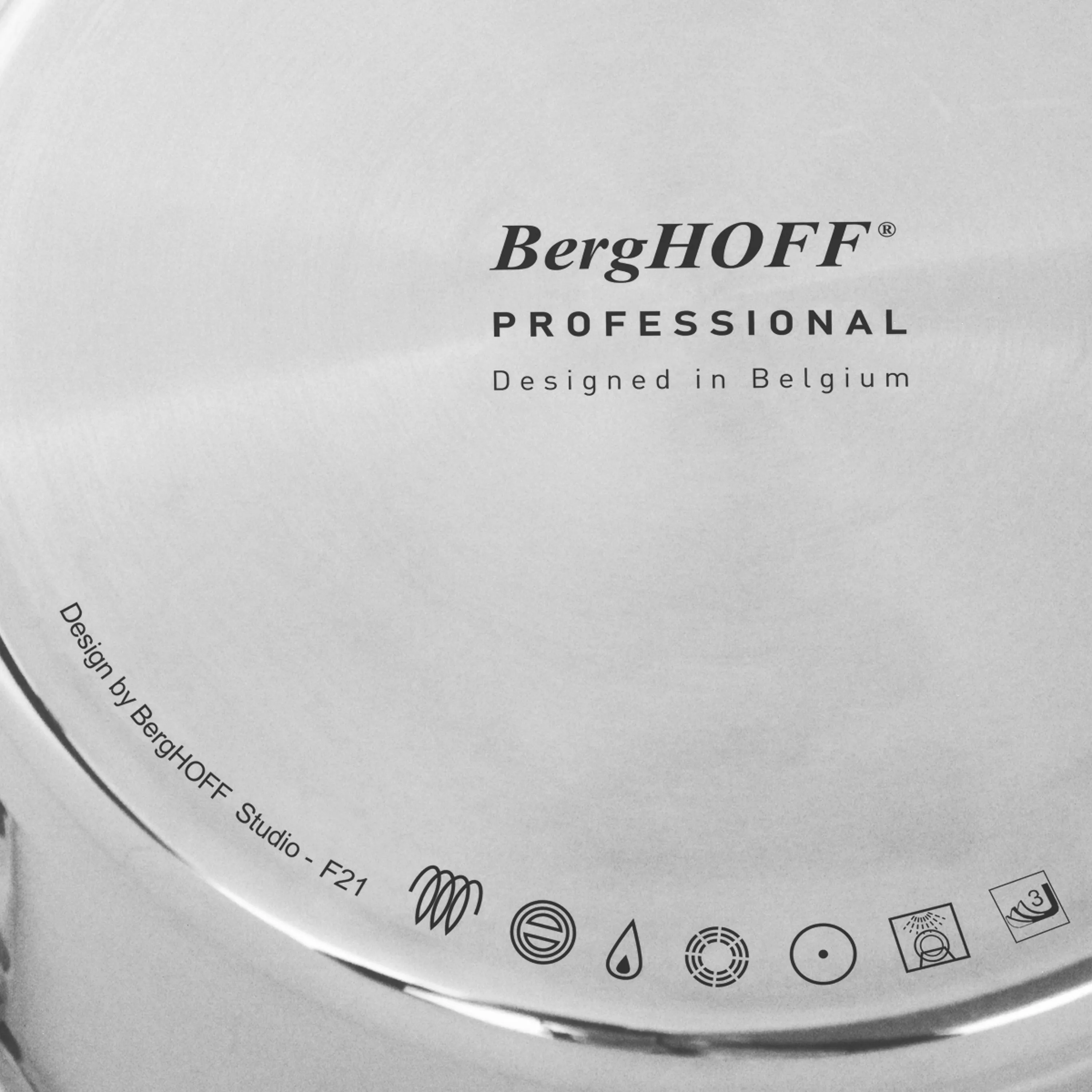 BergHOFF Professional Tri-Ply 18/10 Stainless Steel 9.5" Stockpot with SS Lid, 8qt.