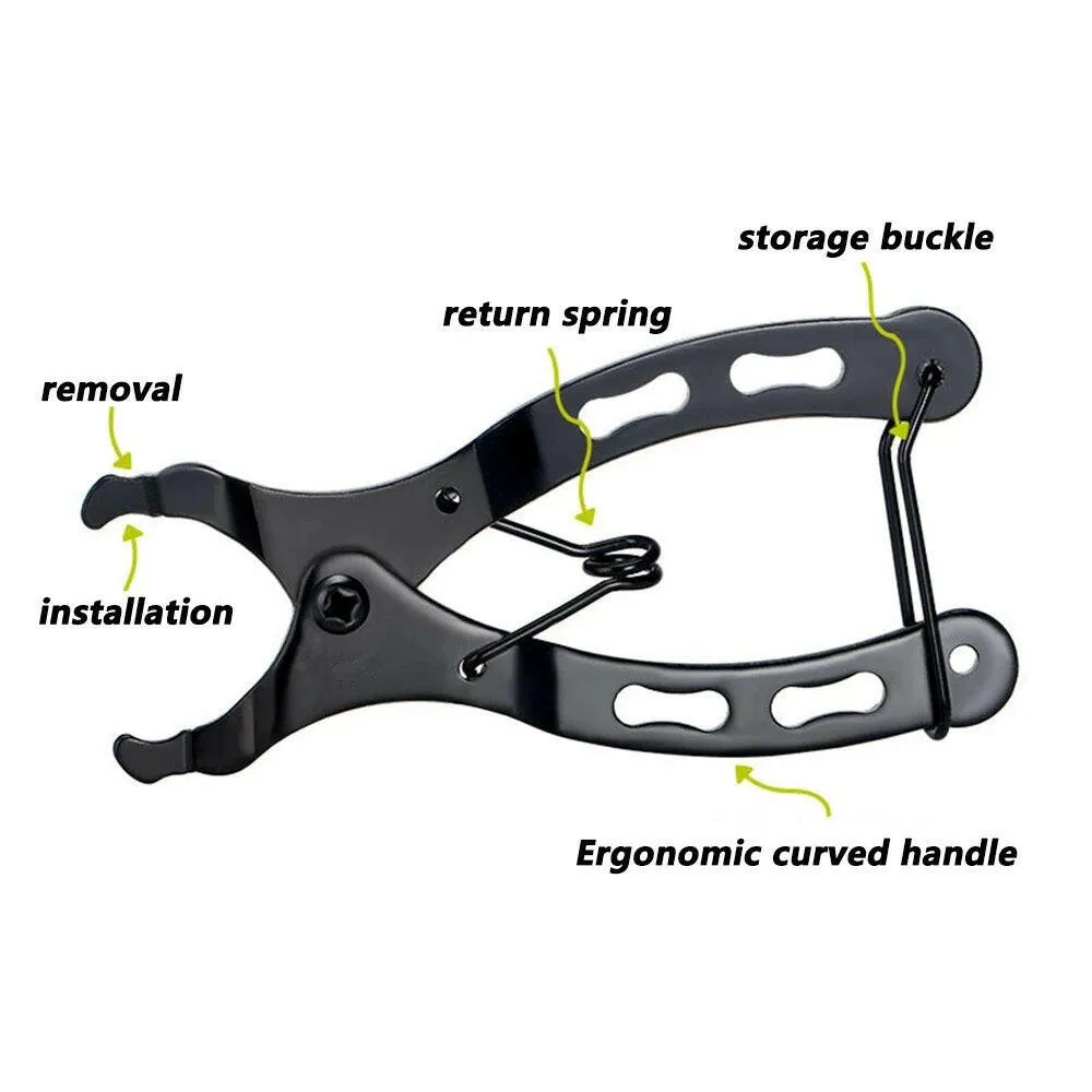 Bike Chain Quick Link Tool Mini Bike Chain Clamp Chain Link Magic Buckle Pliers Bike Tool Removal Quick Repair Bicycle Tools