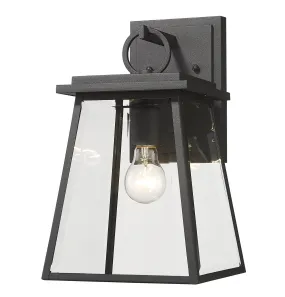 Broughton One Light Outdoor Wall Sconce in Black