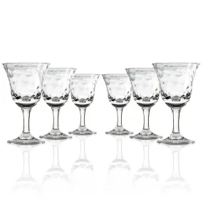 Cascade 12oz Clear Acrylic Wine Stemware | Set of 6