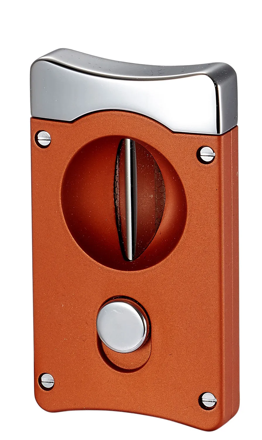 Caseti Wedge V Cigar Cutter - Burnt Orange