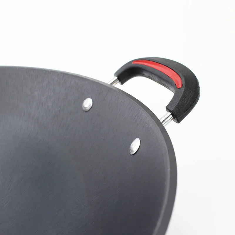 Cast Iron With Double Ears, Round Bottom Flat-bottomed Iron Pan