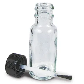 Clear Empty Glass Bottle with Brush Applicator Cap 20 mL