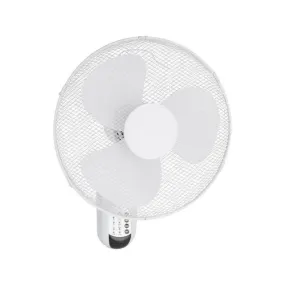 Click 40cm White Remote Controlled Wall Fan