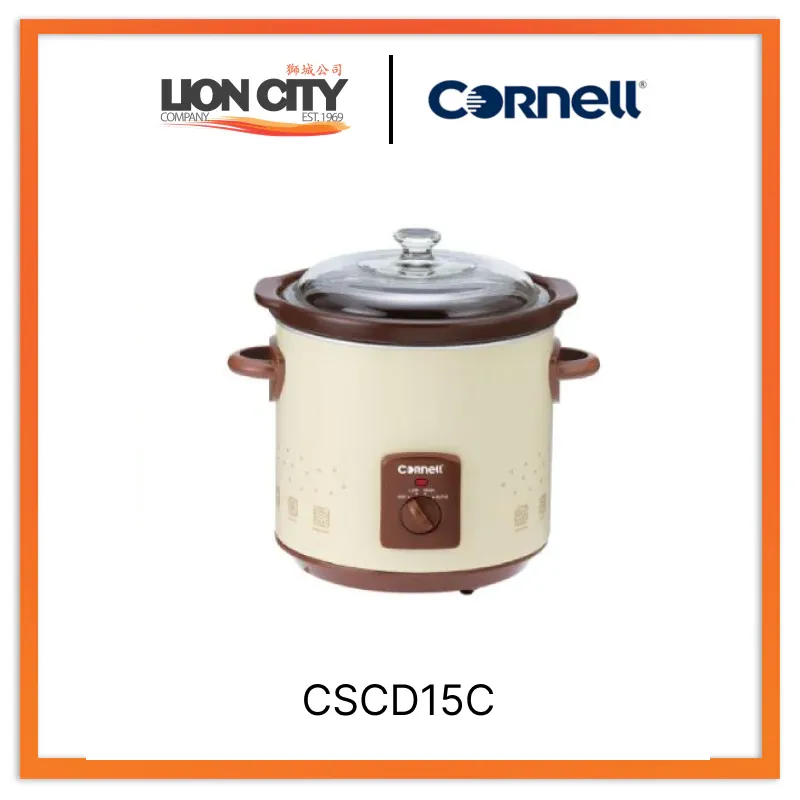 Cornell Electric Slow Cooker 1.5L Ceramic Pot CSCD15C