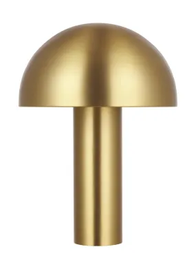 Cotra 1-Light Table Lamp in Burnished Brass