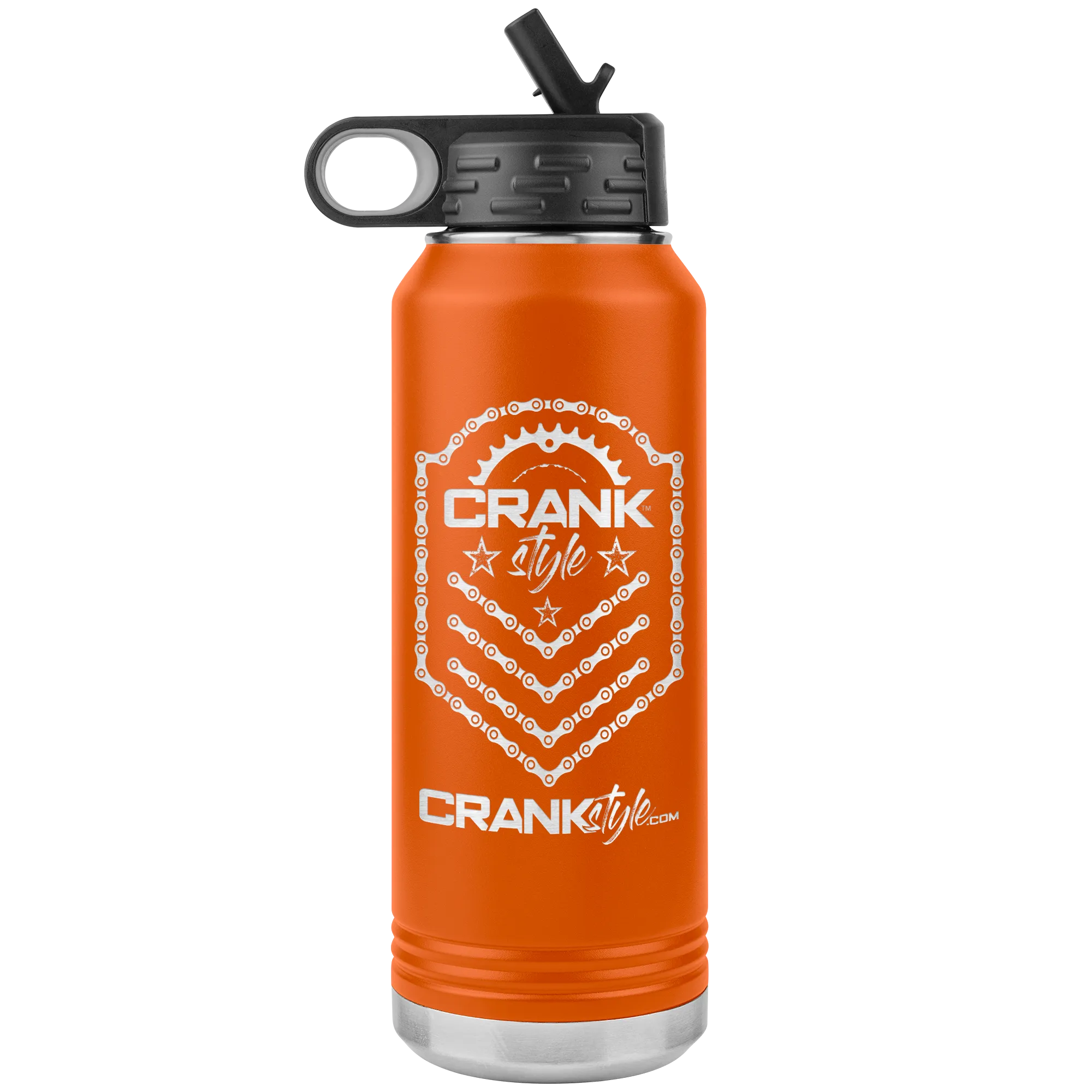 Crank Style Emblem Water Bottle