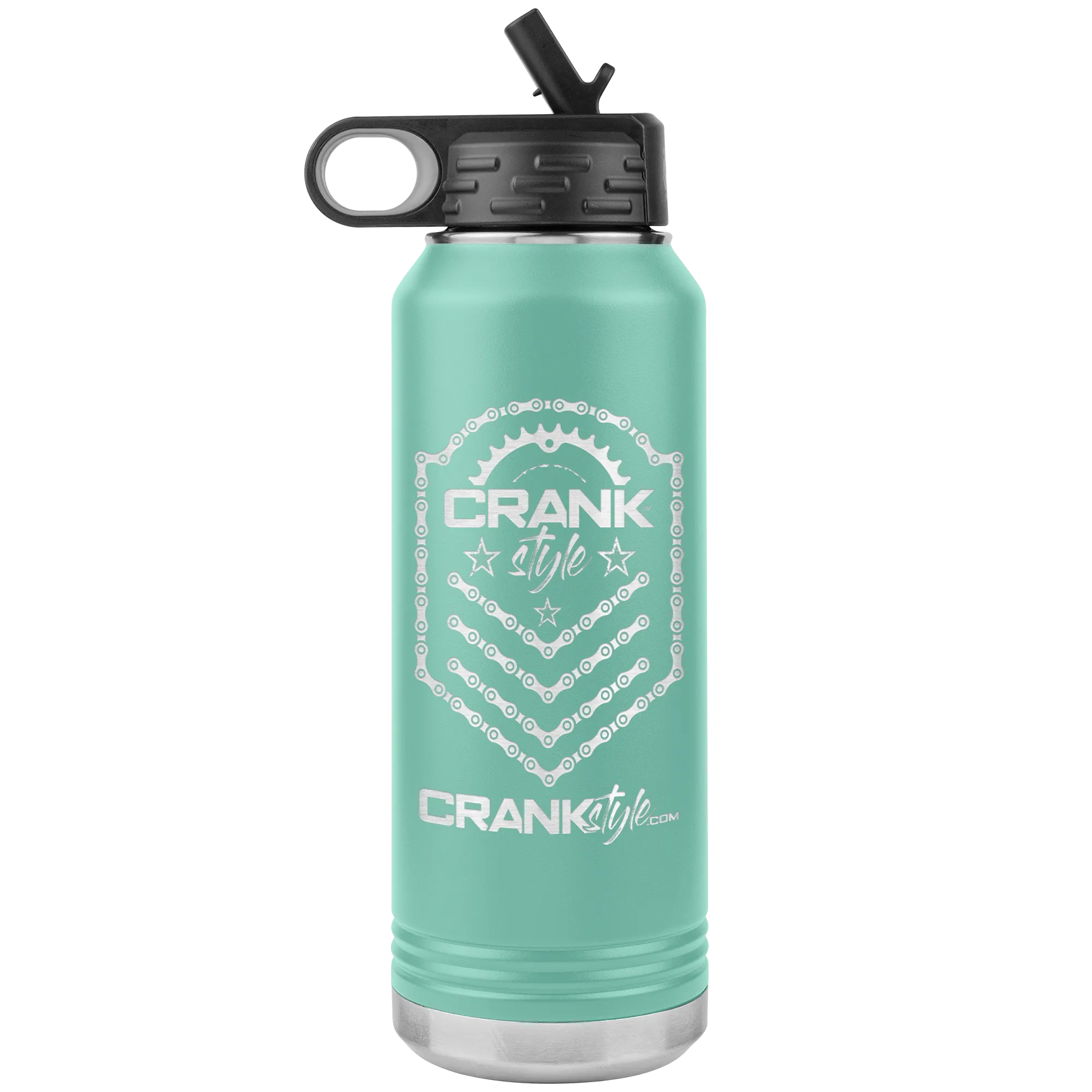 Crank Style Emblem Water Bottle