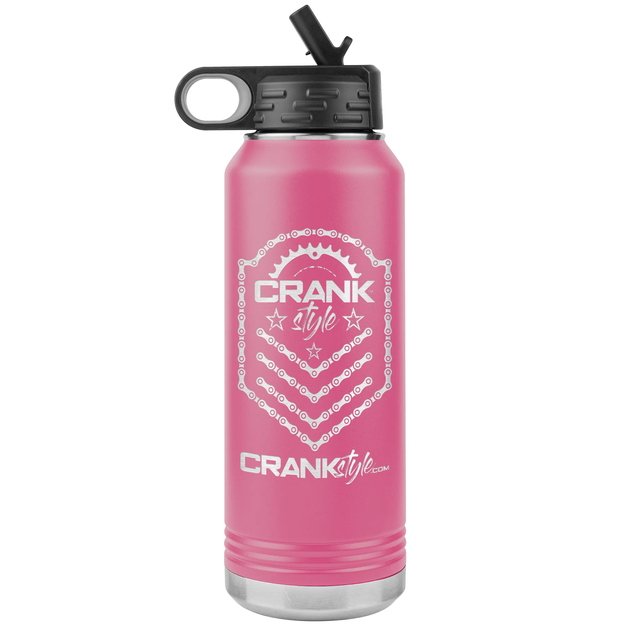 Crank Style Emblem Water Bottle