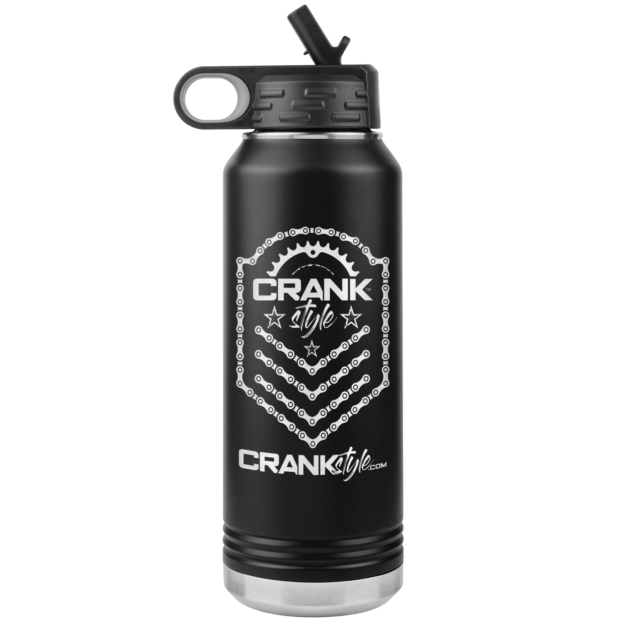 Crank Style Emblem Water Bottle