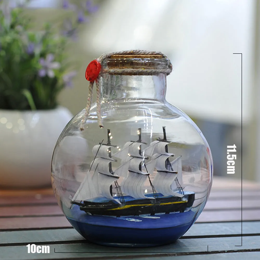 Creative Glass Bottle Ship