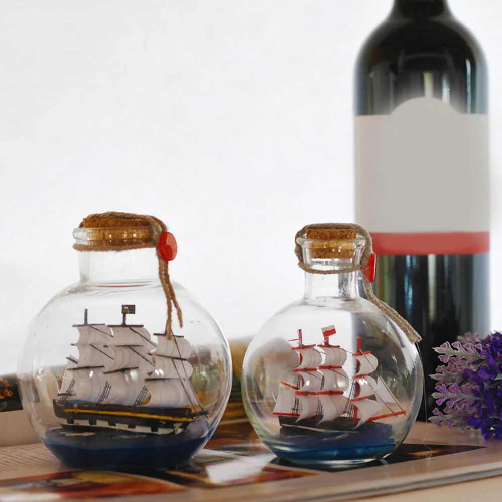 Creative Glass Bottle Ship