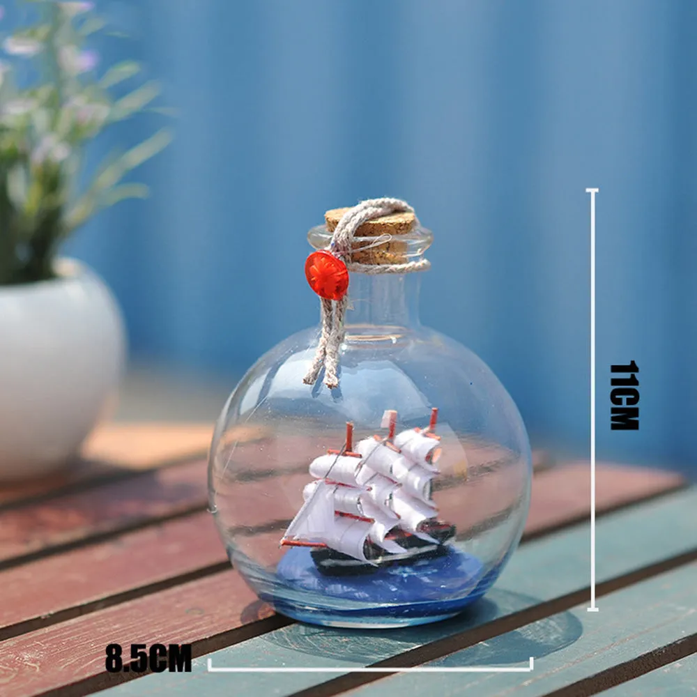 Creative Glass Bottle Ship