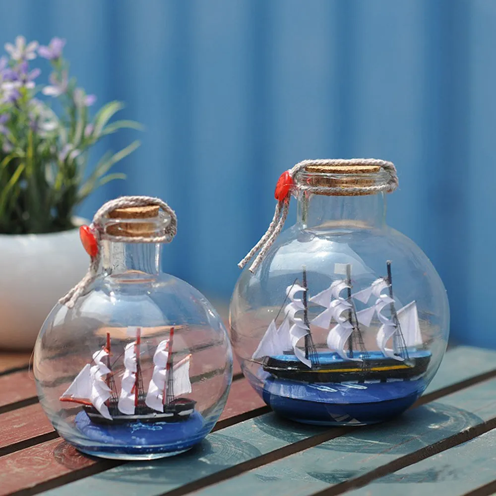 Creative Glass Bottle Ship